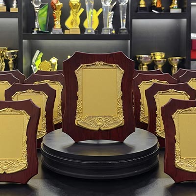 Bảng Vinh Danh VD01 20cm x 25cm Nền Gỗ Đẹp, Trang Trọng