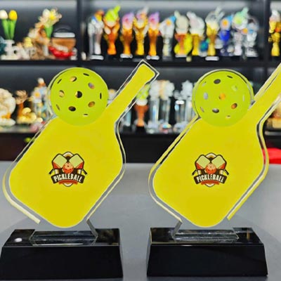 Kỷ Niệm Chương Pha Lê Pickleball Cao 21cm